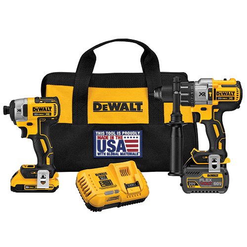 DEWALT DCK299D1T1 20V MAX FLEXVOLT Brushless Premium Hammer Drill and Impact Combo Kit